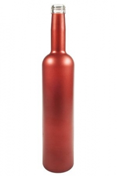 Pinta-Flasche rot metallic 500ml, Mündung PP28  Lieferung ohne Verschluss, bei Bedarf bitte separat bestellen! Solange Vorrat.